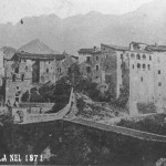 Isola nel 1871, sulla destra la casa del Barone